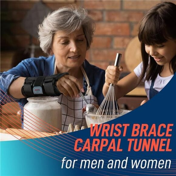 Wrist Brace for Carpal Tunnel Adjustable Night Wrist Support Brace with Splints - Picture 6 of 7